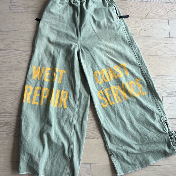 Kapital Green Pants with Yellow Print - Picture 2 of 2